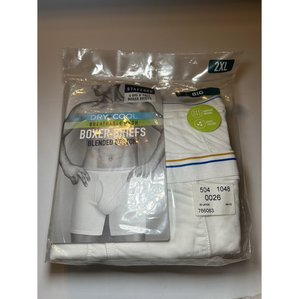 Stanford Mens Boxer Briefs 4 Pack Size 2X New In Box Guys Gift